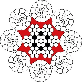 Železářství Osmipramenné lano WARRINGTON SEAL 8xK26WS - EPIWRC Lano - průměr: 16 mm, Pevnost: 1960 MPa, Provedení: Pozink + mazané prameny (A1)