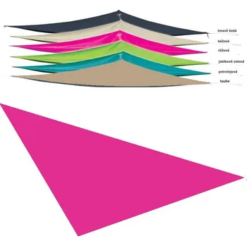 Stínicí technika Trojúhelníková plachta proti slunci 3,6 x 3,6 x 3,6 m antracit Varianta: růžová fuchsia