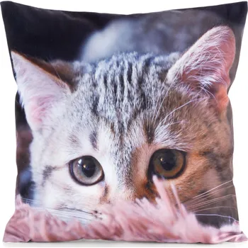 DĚTSKÝ DEKORAČNÍ POVLAK NA POLŠTÁŘ ANIMAL75 45X45 CM VZOROVANÁ