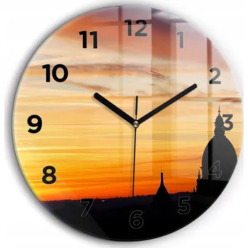 Hodiny Nástěnné hodiny Wallfluent oranžové 60 cm