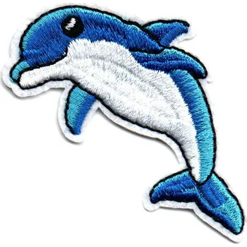 Textilní nažehlovací páska N624, Nažehlovačka, DELFÍN, 7x3,5 cm, 1ks