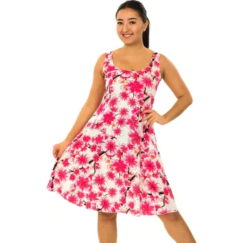 Dámské šaty Himalife Šaty s kapsami Ava Sakura - bílá Velikost: 3XL - Móda pro plnoštíhlé, Oblečení nadměrné velikosti