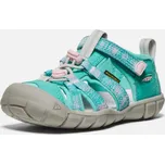 Dětské sandály Keen Seacamp CNX – tyrkysové, do vody, uzavřená špička, outdoorové Velikost: 31