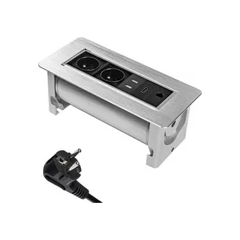 Elektrická zásuvka Otočná stolní zásuvka Spacetronik SPS-O26S