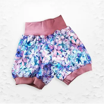 Dívčí kraťasy Šortky s růžovofialovými květy