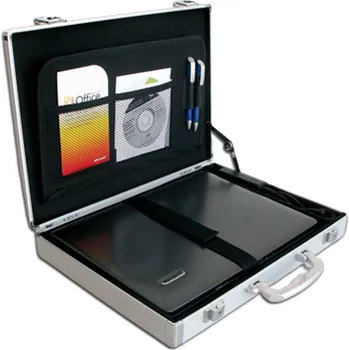 Obal pro sběratelský předmět SAFE Hliníkový kompaktní kufřík na notebook a příslušenství, v rozměru 42×30×7 cm