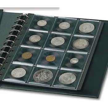 Obal pro sběratelský předmět SAFE Náhradní strana do alba Coin-N, na 12 mincí, černá
