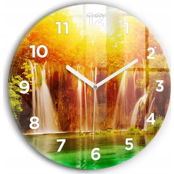 Hodiny Nástěnné hodiny Wallfluente oranžové 30 cm