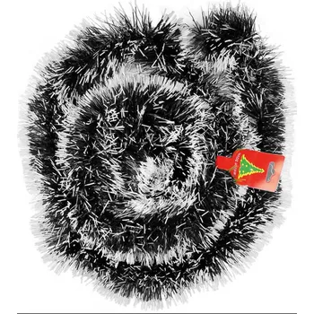 Girlanda 200 x 9 cm zelená bílé konce štětin Varianta: černo zelená bílé konce štětin