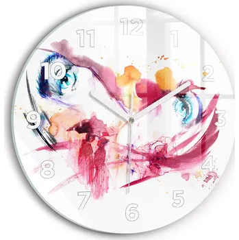 Hodiny Nástěnné hodiny Wallfluente růžové 30 cm