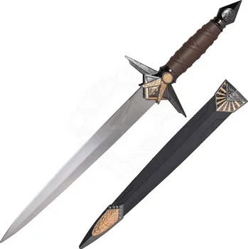 Replika zbraně Haller Dekorativní templářská dýka s&nbsp;božím okem na hlavici a náústku pochvy