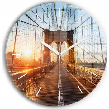 Hodiny Nástěnné hodiny Wallfluente hnědé 30 cm