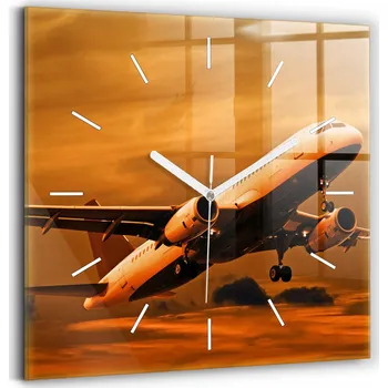 Hodiny Nástěnné hodiny Wallfluent oranžové 30 cm