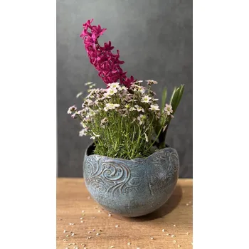 Keramický vzorovaný květináč