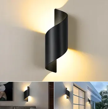 Nástěnné svítidlo 10W LED SVÍTIDLO NA ZEĎ MODERNÍ ČERNÉ NÁSTĚNNÉ SVÍTIDLO SPINER LED