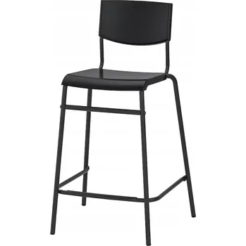 Barová židle IKEA STIG Barová stolička/opěradlo, černá, 63 cm