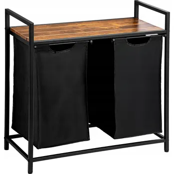 Koš na prádlo Volně stojící koš na prádlo LoftInspired 80 l, béžový, černý