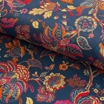 Dekorační látka jacquard Inaya bleu