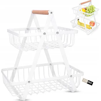 Obraz Koš na ovoce kovový bílý