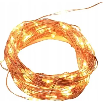 Vánoční dekorace LED girlanda ACA Lightning 50 lampiček teplá bílá 500 cm napájení 3xAA