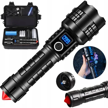 Svítilna LED Taktická Svítilna Dobíjecí ZOOM Silná Survival 10000LM 5000mAh