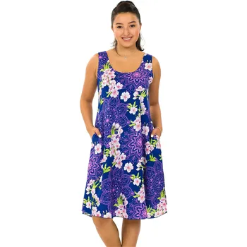 Dámské šaty Himalife Šaty s kapsami Ava Sakura - modrá s růžovou Velikost: S