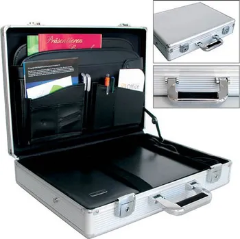 Obal pro sběratelský předmět SAFE Hliníkový kompaktní kufřík Maxi, na notebook a příslušenství, v rozměru 46×33×10 cm