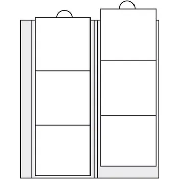 Obal pro sběratelský předmět SAFE Doplňkové listy na 6 mincí do Ø 74 mm, s černým prokládáním - 2 kusy v balení