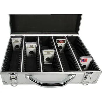 Obal pro sběratelský předmět SAFE Hlinikový kufřík, na 100 mincí NGC nebo SLAB