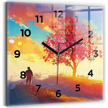 Hodiny Nástěnné hodiny Wallfluent oranžové 30 cm