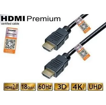 Video kabel Kabel HDMI 1,5 M - V2.0 Premium Certifikovaný Kabe