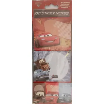 Samolepící bloček Vyrobeno v Nizozemí Samolepící bločky Disney /5 x 20 ks/ Auta