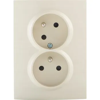 Elektrická zásuvka Kanlux béžová nástěnná Elektrická Zásuvka