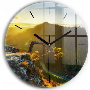 Hodiny Nástěnné hodiny Wallfluente žluté 30 cm