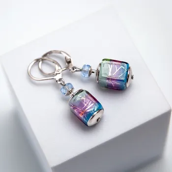 Náušnice Lampglas Náušnice Frozen Miracle s ryzím stříbrem v perlách Lampglas Materiál zapínání náušnic: rhodiované stříbro Ag 925/1000