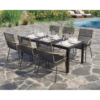 Zahradní stůl Zahradní stůl 190x84,5x72 cm | černý