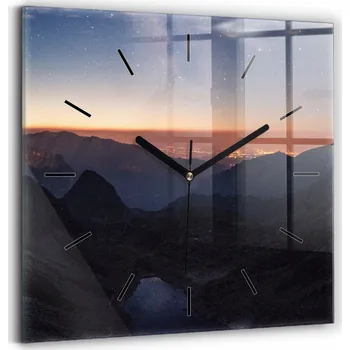 Hodiny Nástěnné hodiny Wallfluent černé 30 cm