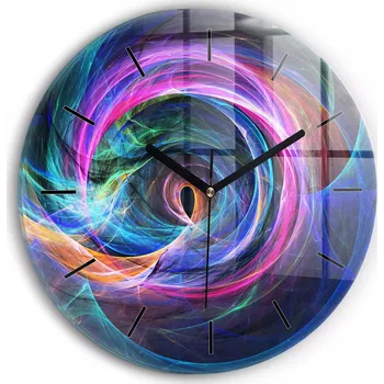 Hodiny Nástěnné hodiny Wallfluente fialové 30 cm