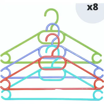 Ramínko MSV sada 8 ks dětských barevných ramínek, plast