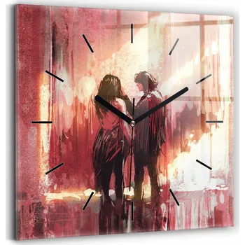 Hodiny Nástěnné hodiny Wallfluent červené 30 cm