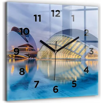 Hodiny Nástěnné hodiny Wallfluent modré 30 cm