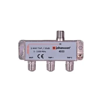 Anténní zesilovač 2-cestná odbočka 5-2300 MHz Johansson 4522 20dB