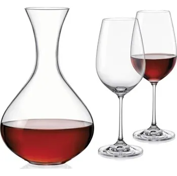 Bohemia Crystal Set na víno Viola (set 1 karafa +2 sklenice)