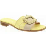 HISPANITAS Dámské béžovo žluté kožené pantofle HV253881-BANANA-255 Velikost 38