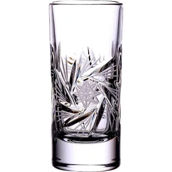 Sklenice Bohemia Crystal Ručně broušené sklenice na vodku a pálenku Větrník 40ml (set po 6ks)