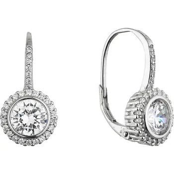 Náušnice Stříbrné náušnice s výrazným kulatým zirkonem 11636.1