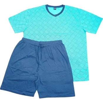 Pánské letní pyžamo tyrkysové N-feel MC4150