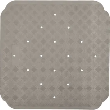 Protiskluzová podložka Spirella protiskluzová podložka do sprchy RUBY, šedohnědá, přírodní kaučuk, 53 x 53 cm