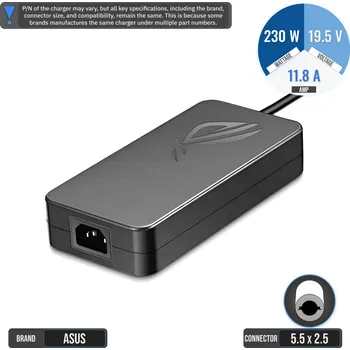 Adaptér k notebooku Originální 230W AC Adaptér Asus ADP-230GB B (5,5x2,5mm) - 11,8A - lehce škráblý