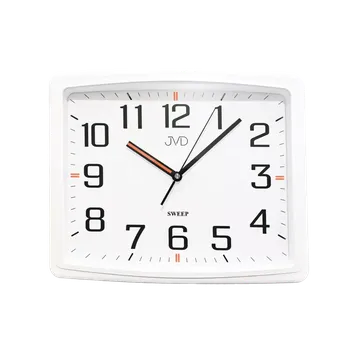 Hodiny JVD Nástěnné tiché netikající bílé hodiny JVD HX2497.1 (hodiny s plynulým tichým chodem)